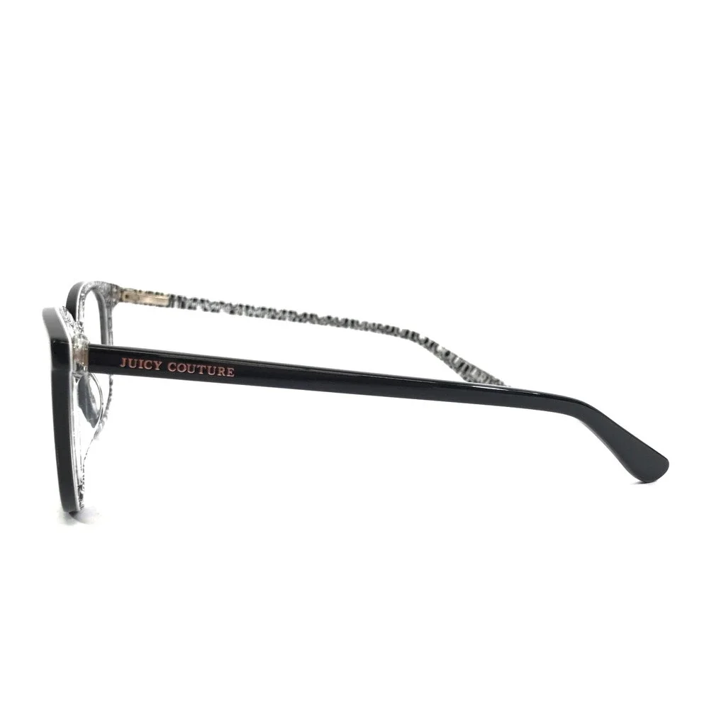 Juicy Couture Eyeglasses Frames JU310 807 Black White Cat Eye Full Rim 50-17-135